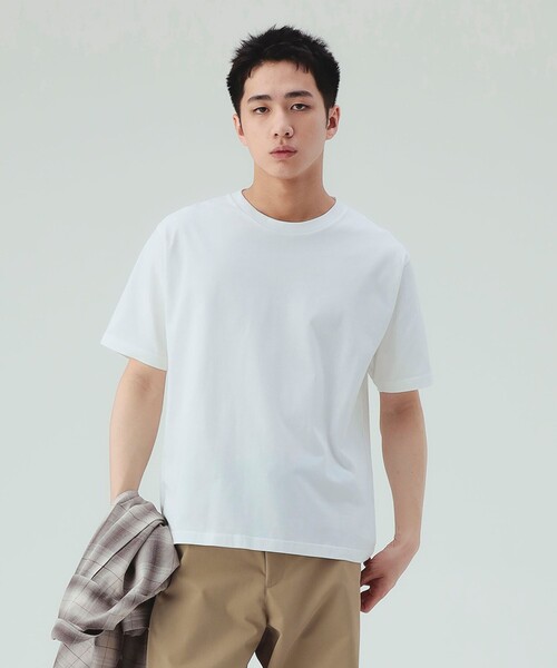 BEAMS HEART(ビームスハート)の「【ユニセックス】ワイド ショート Tシャツ(Tシャツ/カットソー・メンズ・ブラック/ホワイト・SMALL/MEDIUM/LARGE)」の21枚目の写真