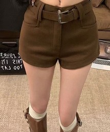 STAY MOTION（ステイモーション）の「【WEB限定】ベルト付きタイトショートパンツ［韓国ファッション カジュアル］（その他パンツ）」