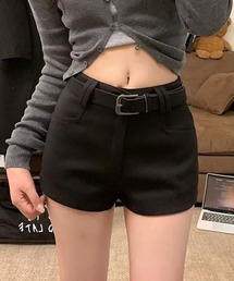 STAY MOTION（ステイモーション）の「【WEB限定】ベルト付きタイトショートパンツ［韓国ファッション カジュアル］（その他パンツ）」