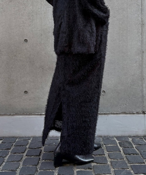 &g'aime（アンジェム）の「【＆g'aime】タイトフェザースカート　Tight Feather Skirt（スカート・レディース・グレー/ブラック・FREE）」の4枚目の写真