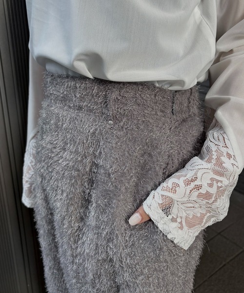 &g'aime（アンジェム）の「【＆g'aime】タイトフェザースカート　Tight Feather Skirt（スカート・レディース・グレー/ブラック・FREE）」の16枚目の写真