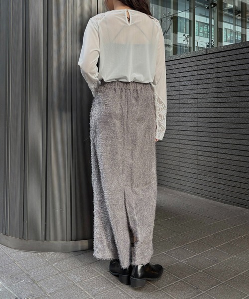 &g'aime（アンジェム）の「【＆g'aime】タイトフェザースカート　Tight Feather Skirt（スカート・レディース・グレー/ブラック・FREE）」の20枚目の写真
