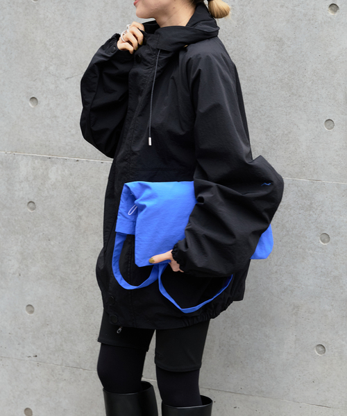 OUTDOOR PRODUCTS（アウトドアプロダクツ）の「撥水アスレチックBIGブルゾン ユニセックス着用可（その他アウター・レディース・ブラック・LARGE）」の6枚目の写真