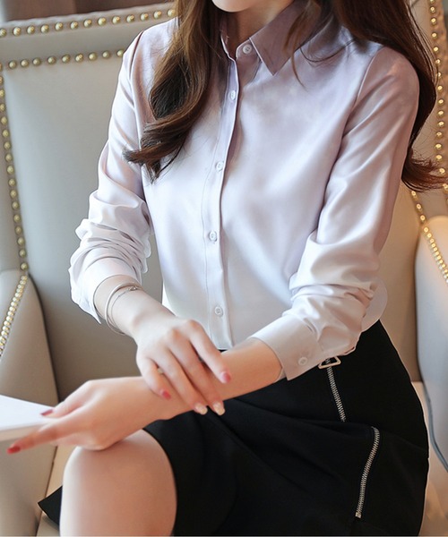 AMAJI(アマジ)の「グラデーションカラーシャツ(シャツ/ブラウス・レディース・パープル/ピンク/ブルー・SMALL/X-LARGE/LARGE/MEDIUM)」の6枚目の写真