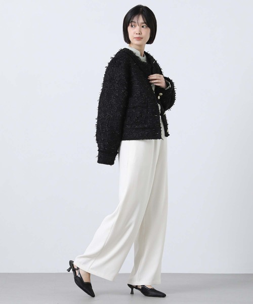 Gready Brilliant(グレディブリリアン)の「フリンジツイードジャケット(その他アウター・レディース・レッド/ブラック・38)」の4枚目の写真