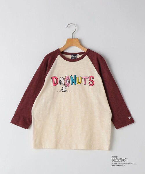 SHIPS KIDS:140～160cm /PEANUTS スヌーピー フットボール プリント Tシャツ