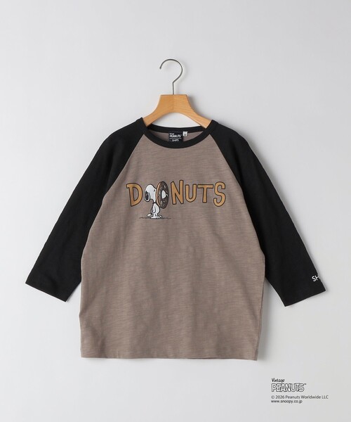 SHIPS KIDS:140～160cm /PEANUTS スヌーピー フットボール プリント Tシャツ