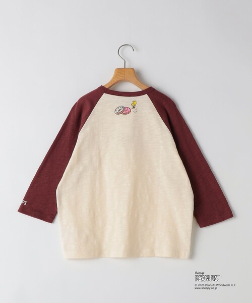 SHIPS KIDS:140～160cm /PEANUTS スヌーピー フットボール プリント Tシャツ
