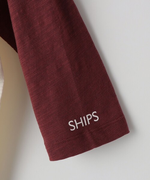 SHIPS KIDS:140～160cm /PEANUTS スヌーピー フットボール プリント Tシャツ