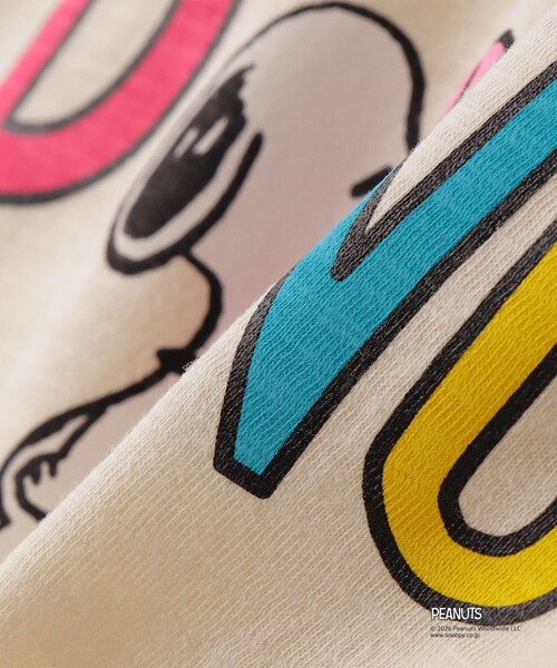SHIPS KIDS:140～160cm /PEANUTS スヌーピー フットボール プリント Tシャツ