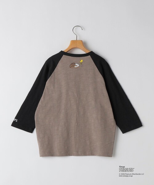 SHIPS KIDS:140～160cm /PEANUTS スヌーピー フットボール プリント Tシャツ