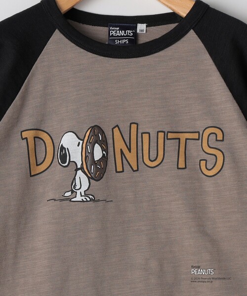 SHIPS KIDS:140～160cm /PEANUTS スヌーピー フットボール プリント Tシャツ