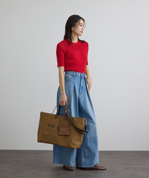 AMERICANA（アメリカーナ）の「【Americana（アメリカーナ） for SALON】エンベロップネックレスポーチ/ステッカー（ポーチ・レディース・ブラウン系その他/キャメル・FREE）」の9枚目の写真