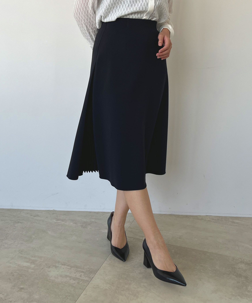 NARACAMICIE(ナラカミーチェ)の「【NARACAMICIE】サイドプリーツスカート(スカート・レディース・チャコールグレー・M)」の1枚目の写真