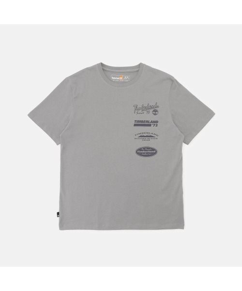 Timberland(ティンバーランド)の「マルチ ロゴ グラフィック 半袖 Tシャツ メンズ(Tシャツ/カットソー・メンズ・グレー・XX-LARGE/X-LARGE/SMALL/MEDIUM/LARGE)」の1枚目の写真