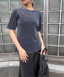 DRAW（ドロー）の「DRAW(ドロー) / シアー ベロアプルオーバー（Tシャツ/カットソー）」