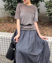 DRAW（ドロー）の「DRAW(ドロー)   シアー ベロアプルオーバー（Tシャツ/カットソー）」