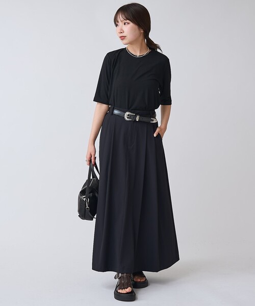 RONEL(ロネル)の「【RONEL】ベア天竺バックノットハーフスリーブ(Tシャツ/カットソー・レディース・ライム/ライトグレー/ブラック・FREE)」の19枚目の写真