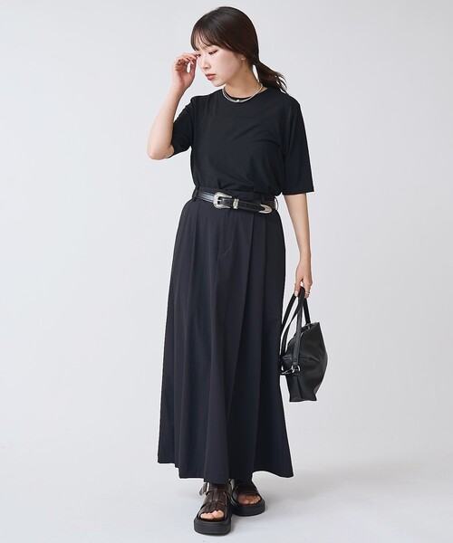 RONEL(ロネル)の「【RONEL】ベア天竺バックノットハーフスリーブ(Tシャツ/カットソー・レディース・ライム/ライトグレー/ブラック・FREE)」の20枚目の写真
