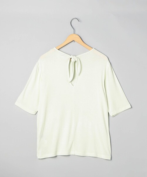 RONEL(ロネル)の「【RONEL】ベア天竺バックノットハーフスリーブ(Tシャツ/カットソー・レディース・ライム/ライトグレー/ブラック・FREE)」の17枚目の写真