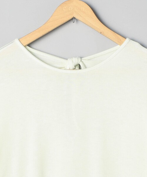 RONEL(ロネル)の「【RONEL】ベア天竺バックノットハーフスリーブ(Tシャツ/カットソー・レディース・ライム/ライトグレー/ブラック・FREE)」の18枚目の写真
