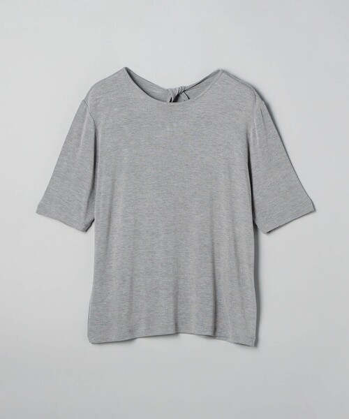 RONEL(ロネル)の「【RONEL】ベア天竺バックノットハーフスリーブ(Tシャツ/カットソー・レディース・ライム/ライトグレー/ブラック・FREE)」の10枚目の写真