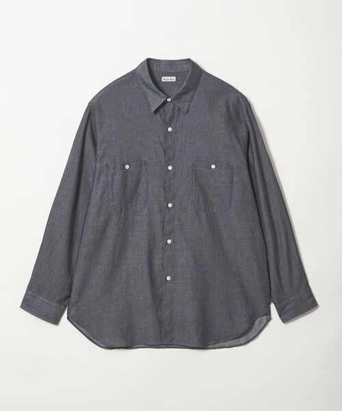 Steven Alan（スティーブンアラン）の「＜Steven Alan＞ シアー デニム レギュラーカラー シャツ LOOSE（シャツ/ブラウス・メンズ・コバルトブルー/ネイビー・S/M/L/XL）」の2枚目の写真