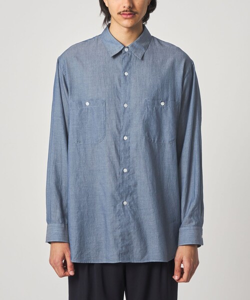 Steven Alan（スティーブンアラン）の「＜Steven Alan＞ シアー デニム レギュラーカラー シャツ LOOSE（シャツ/ブラウス・メンズ・コバルトブルー/ネイビー・S/M/L/XL）」の3枚目の写真