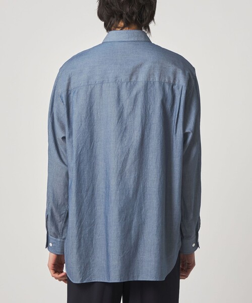 Steven Alan（スティーブンアラン）の「＜Steven Alan＞ シアー デニム レギュラーカラー シャツ LOOSE（シャツ/ブラウス・メンズ・コバルトブルー/ネイビー・S/M/L/XL）」の5枚目の写真