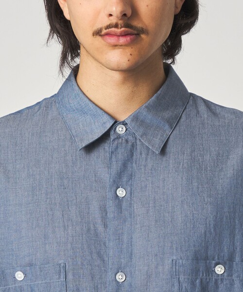 Steven Alan（スティーブンアラン）の「＜Steven Alan＞ シアー デニム レギュラーカラー シャツ LOOSE（シャツ/ブラウス・メンズ・コバルトブルー/ネイビー・S/M/L/XL）」の6枚目の写真