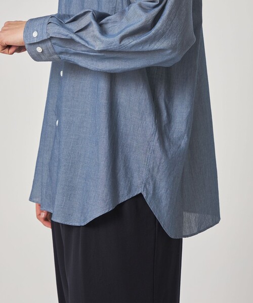 Steven Alan（スティーブンアラン）の「＜Steven Alan＞ シアー デニム レギュラーカラー シャツ LOOSE（シャツ/ブラウス・メンズ・コバルトブルー/ネイビー・S/M/L/XL）」の8枚目の写真