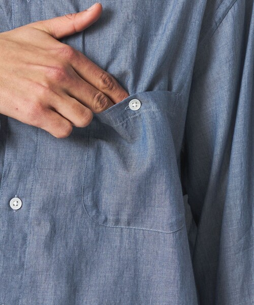 Steven Alan（スティーブンアラン）の「＜Steven Alan＞ シアー デニム レギュラーカラー シャツ LOOSE（シャツ/ブラウス・メンズ・コバルトブルー/ネイビー・S/M/L/XL）」の9枚目の写真