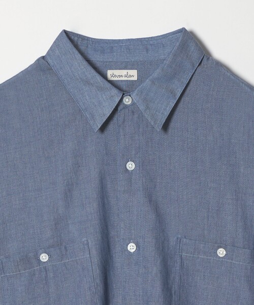 Steven Alan（スティーブンアラン）の「＜Steven Alan＞ シアー デニム レギュラーカラー シャツ LOOSE（シャツ/ブラウス・メンズ・コバルトブルー/ネイビー・S/M/L/XL）」の12枚目の写真