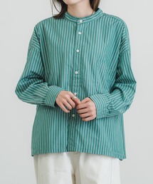 スーピマスタンドカラービッグシャツ