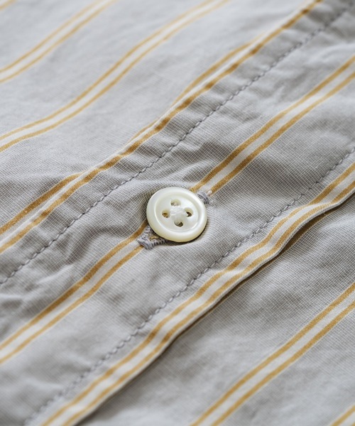 quadro（クオドロ）の「スーピマスタンドカラービッグシャツ（シャツ/ブラウス・レディース・グリーン/グレイッシュベージュ・FREE）」の7枚目の写真