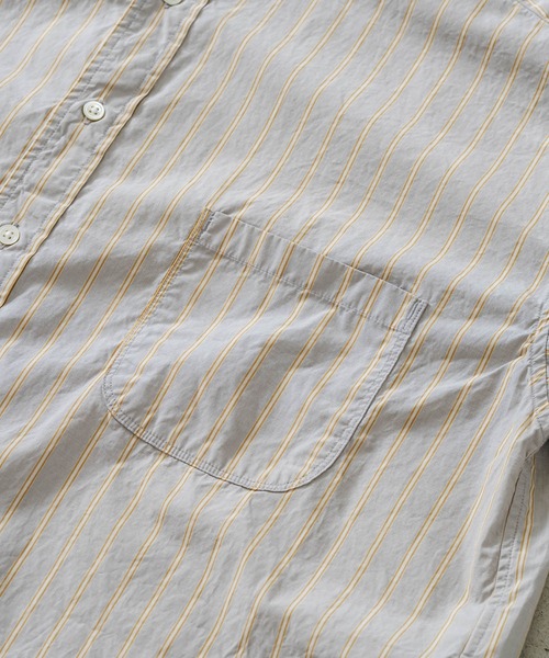 quadro（クオドロ）の「スーピマスタンドカラービッグシャツ（シャツ/ブラウス・レディース・グリーン/グレイッシュベージュ・FREE）」の8枚目の写真