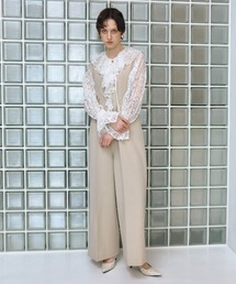 レースラッフルオールインワンドレス / lace ruffle all-in-one dress