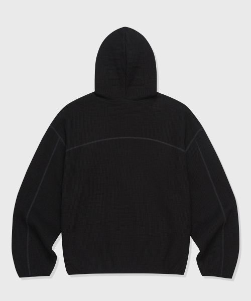 KIIMUIR(キミュア)の「リバーシブルワッフルフードジップアップ_ブラック(その他アウター・メンズ・ブラック・MEDIUM/LARGE/X-LARGE)」の8枚目の写真