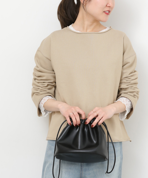 JOURNAL STANDARD relume(ジャーナルスタンダード レリューム)の「クロップドスウェット(スウェット・レディース・ブラック系その他/ベージュ・FREE)」の2枚目の写真