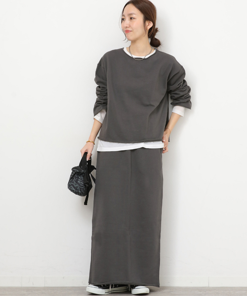 JOURNAL STANDARD relume(ジャーナルスタンダード レリューム)の「クロップドスウェット(スウェット・レディース・ブラック系その他/ベージュ・FREE)」の4枚目の写真