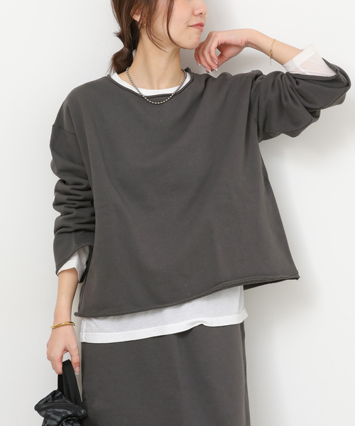 JOURNAL STANDARD relume(ジャーナルスタンダード レリューム)の「クロップドスウェット(スウェット・レディース・ブラック系その他/ベージュ・FREE)」の8枚目の写真