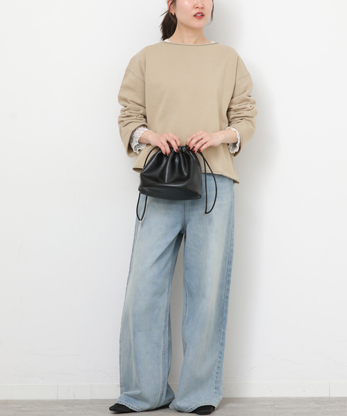 JOURNAL STANDARD relume(ジャーナルスタンダード レリューム)の「クロップドスウェット(スウェット・レディース・ブラック系その他/ベージュ・FREE)」の12枚目の写真