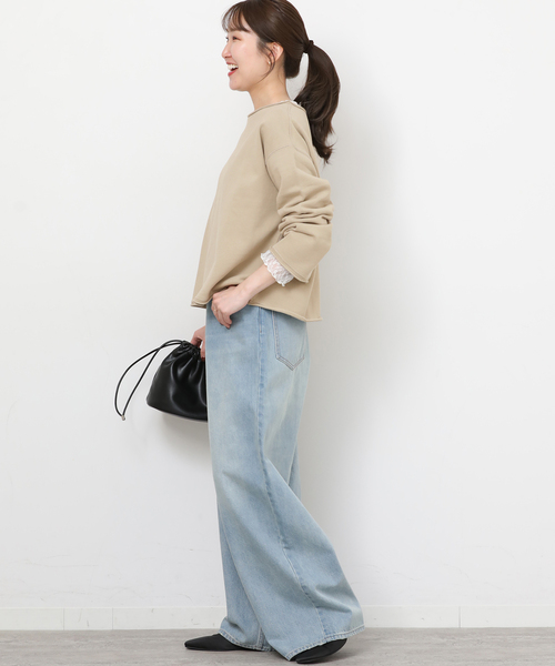 JOURNAL STANDARD relume(ジャーナルスタンダード レリューム)の「クロップドスウェット(スウェット・レディース・ブラック系その他/ベージュ・FREE)」の13枚目の写真