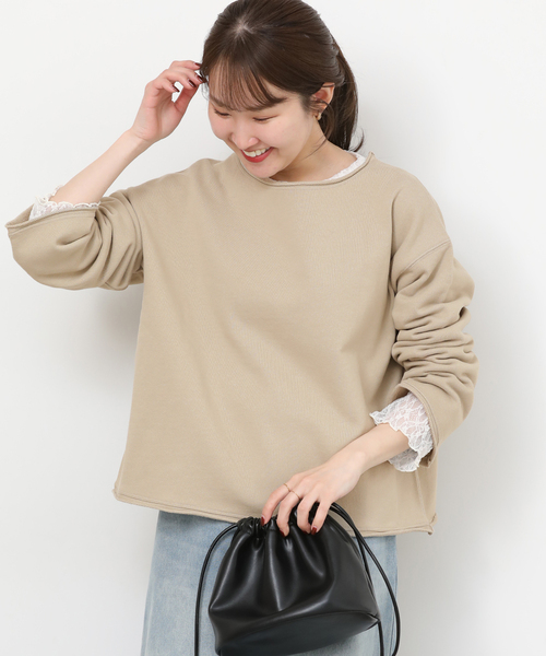 JOURNAL STANDARD relume(ジャーナルスタンダード レリューム)の「クロップドスウェット(スウェット・レディース・ブラック系その他/ベージュ・FREE)」の16枚目の写真