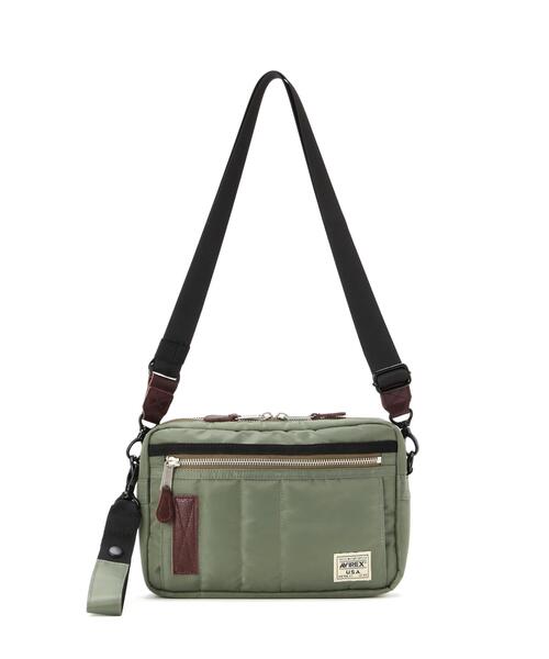AVIREX(アヴィレックス)の「FLIGHT NYLON "BOX SHOULDER BAG" / フライト ナイロン ボックス ショルダーバッグ / AVIREX / アヴィレックス(ショルダーバッグ・メンズ・その他10/ブラック・F)」の2枚目の写真