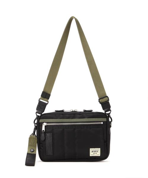 AVIREX(アヴィレックス)の「FLIGHT NYLON "BOX SHOULDER BAG" / フライト ナイロン ボックス ショルダーバッグ / AVIREX / アヴィレックス(ショルダーバッグ・メンズ・その他10/ブラック・F)」の1枚目の写真