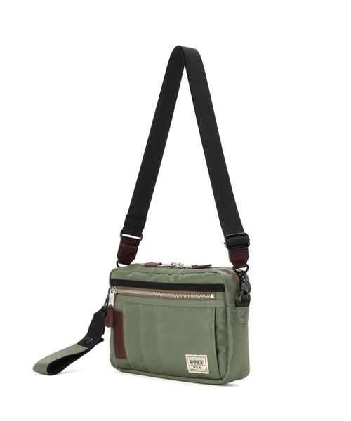 AVIREX(アヴィレックス)の「FLIGHT NYLON "BOX SHOULDER BAG" / フライト ナイロン ボックス ショルダーバッグ / AVIREX / アヴィレックス(ショルダーバッグ・メンズ・その他10/ブラック・F)」の3枚目の写真