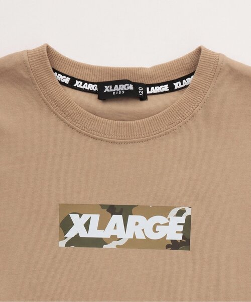 XLARGE KIDS(エクストララージキッズ)の「【人気商品再入荷】【直営店で取り扱い無し】迷彩ロゴ半袖Tシャツ(Tシャツ/カットソー・キッズ・ブラック/ベージュ・140cm/120cm/130cm/110cm/100cm)」の4枚目の写真