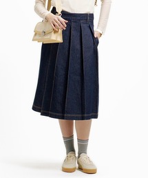 LACOSTE | アシンメトリーデニムプリーツラップスカート(スカート)