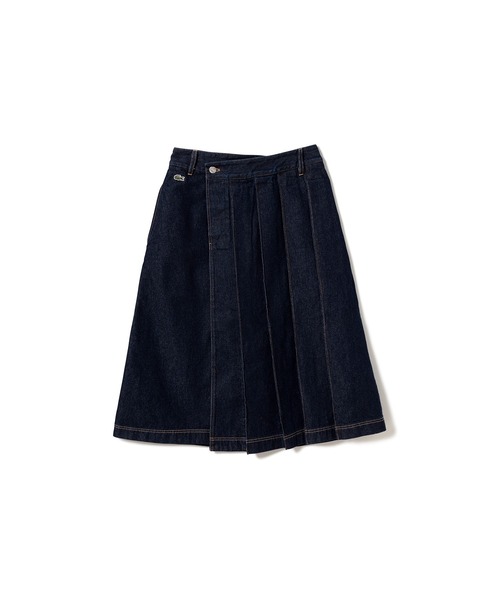 LACOSTE(ラコステ)の「アシンメトリーデニムプリーツラップスカート(スカート・レディース・ネイビー/ブルー・40/38/36/34)」の19枚目の写真